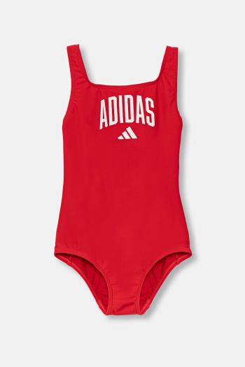 Jednodielne detské plavky adidas Performance červená farba, JM3970