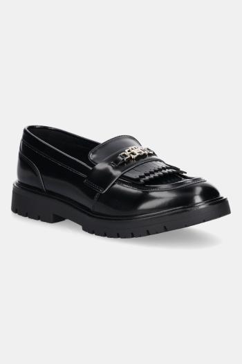 Detské mokasíny Tommy Hilfiger čierna farba, T3A4-34011