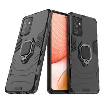 MG Ring Armor plastový kryt na Samsung Galaxy A72 4G, čierny