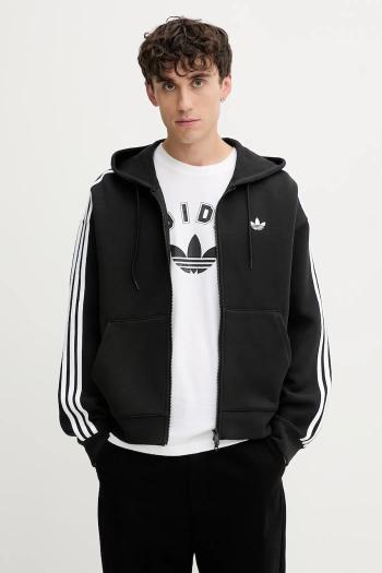Mikina adidas Originals Spacer Hoodie čierna farba, s kapucňou, s nášivkou, JX1507