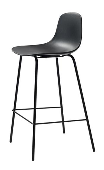 Barová stolička Unique Furniture WHITBY čierna plast 42021060