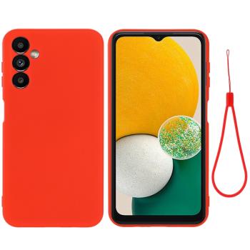 RUBBER Ochranný kryt pre Samsung Galaxy A14 červený