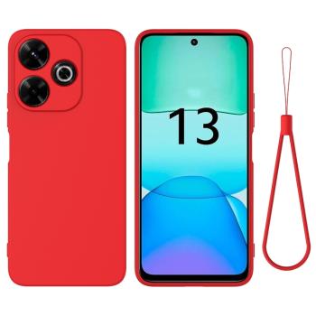 RUBBER Ochranný obal pre Xiaomi Redmi 13 červený