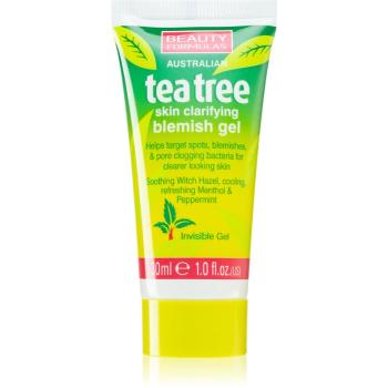 Beauty Formulas Tea Tree upokojujúci čistiaci gél proti nedokonalostiam pleti 30 ml