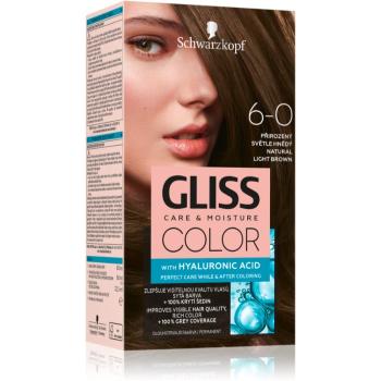 Schwarzkopf Gliss Color permanentná farba na vlasy odtieň 6-0 Natural Light Brown 1 ks