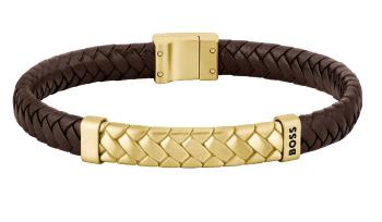 Hugo Boss Elegantný kožený náramok pre mužov Tailored 1580675 19 cm