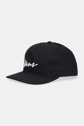 Bavlnená šiltovka Vans čierna farba, VN000QAGBLK1