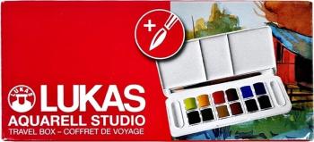 Lukas Aquarell Studio Travel Box Sada akvarelových farieb 12 ks