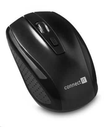 CONNECT IT Bezdrôtová optická myš (+ 2x AAA batéria zadarmo), čierna