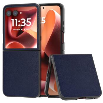 LEATHER Ochranný kryt pre Motorola Razr 60 Ultra tmavomodrý