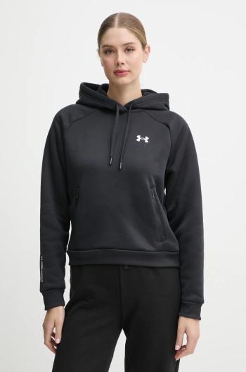 Mikina Under Armour Armour Fleece Pro dámska, čierna farba, s kapucňou, jednofarebná, 1386504