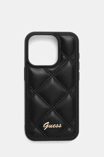 Puzdro na mobil Guess iPhone 15 Pro 6.1" čierna farba, GUHCP15LPSQSQSK