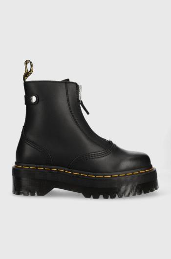 Kožené členkové topánky Dr. Martens Jetta DM27656001-Black, dámske, čierna farba, na platforme