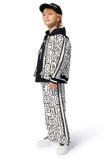 Detská bavlnená mikina Marc Jacobs biela farba, vzorovaná, W60440