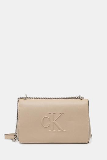 Kabelka Calvin Klein Jeans béžová farba, LV04K3035G