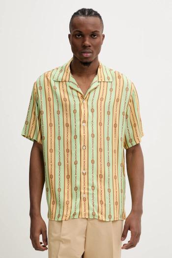 Košeľa Drôle de Monsieur La Chemise Bijoux pánska, zelená farba, voľný strih, G-SH204-VI016-LGN