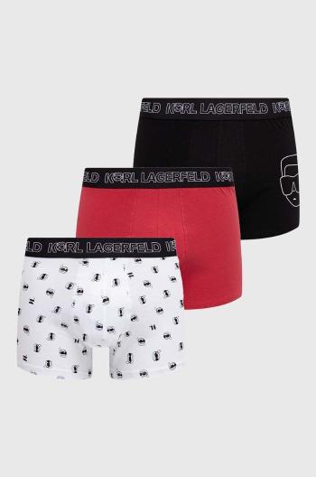 Boxerky Karl Lagerfeld 3-pak pánske, červená farba, 245M2104