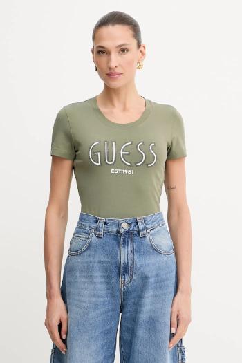 Tričko Guess dámske, zelená farba, W5YI05 J1314