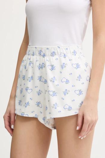Pyžamové šortky Hollister Co. biela farba, KI346-5033