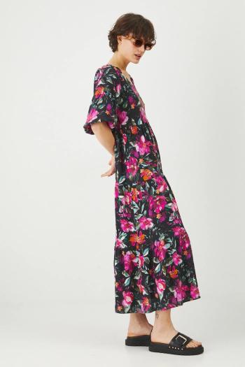 Šaty Medicine čierna farba, maxi, oversize