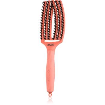 Olivia Garden Fingerbrush Boar & Nylon kefa na vlasy so štetinami z nylonu a diviaka Radiant Peach 1 ks