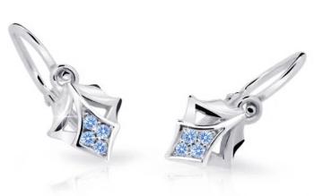 Cutie Jewellery Detské náušnice z bieleho zlata C2220-10-X-2 svetlo modrá