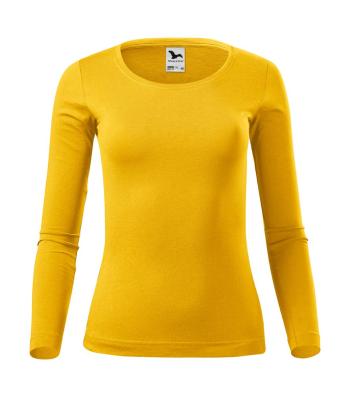 MALFINI Dámske tričko s dlhým rukávom Fit-T Long Sleeve - Žltá | M