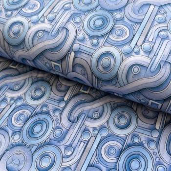 Úplet VISCOSE Unity blue digital print