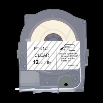 Max LM-512T, 12mm x 8m, priehľadná kompatibilná páska