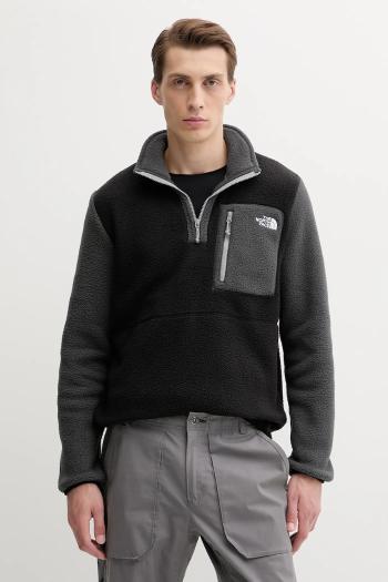 Fleecová mikina The North Face Yumiori čierna farba, vzorovaná, NF0A883SS5H1