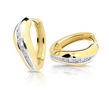 Cutie Jewellery Módne náušnice zo žltého zlata Z6479-2132-80-10-X-1