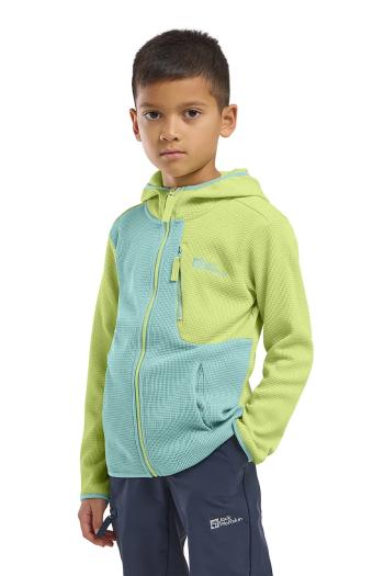 Detská bunda Jack Wolfskin ACTAMICRID MIDLAYER tyrkysová farba