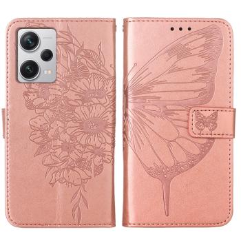 ART BUTTERFLY Peňaženkový kryt Xiaomi Redmi Note 12 Pro+ 5G ružový