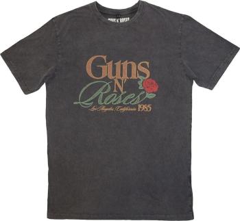 Guns N' Roses Tričko California 1985 Stone Wash Unisex Charcoal Grey S