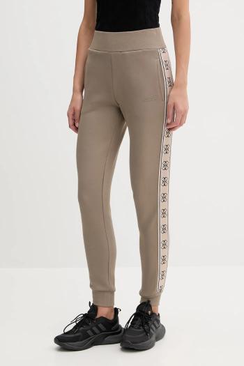 Tepláky Guess BRITNEY ružová farba, s nášivkou, V2YB15 KB3P2