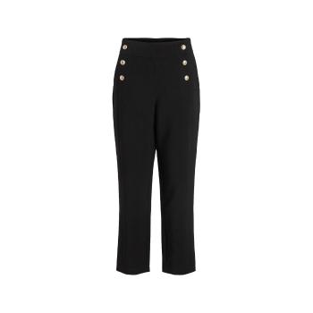 Vila  Trousers Winnie Wide 7/8 - Black  Nohavice Čierna