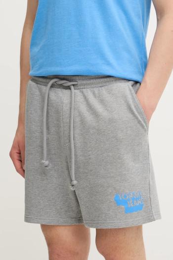 Bavlnené šortky Tommy Jeans šedá farba, DM0DM21803