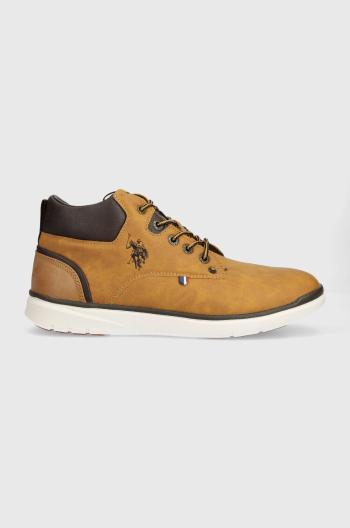 Tenisky U.S. Polo Assn. YGOR hnedá farba, YGOR004M/CUY2