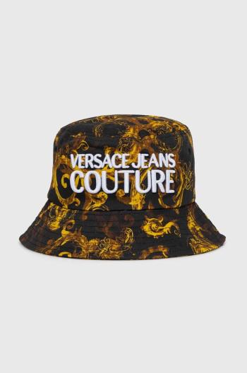 Bavlnený klobúk Versace Jeans Couture čierna farba, bavlnený, 76HAZK06 ZG267