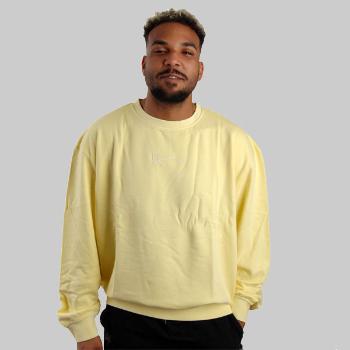 Sveter Karl Kani Small Signature OS Washed Crew Light Yellow - M