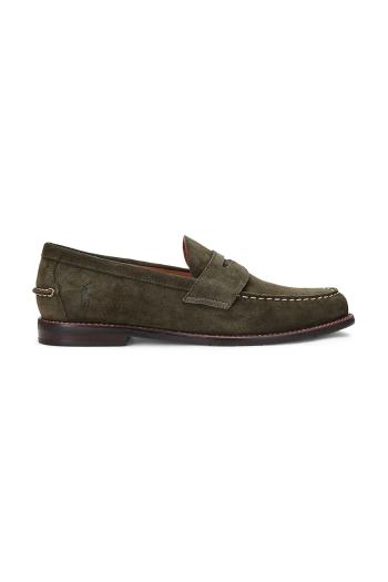 Semišové mokasíny Polo Ralph Lauren Alston Penny pánske, zelená farba, 803961416001
