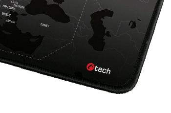 Podložka pod myš C-TECH MP-01W (World), 900x270x4mm, obšité okraje