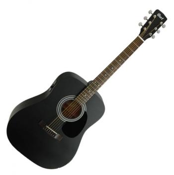 Cort AF510E Black Satin Elektroakustická gitara Dreadnought