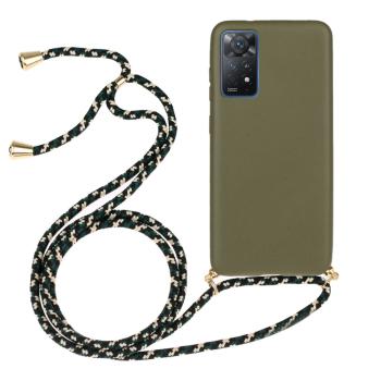 ROPE Kryt so šnúrkou Xiaomi Redmi Note 11 Pro / 11 Pro 5G tmavozelený