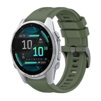 SILICONE Vymeniteľný remienok pre Garmin Fenix 8 43mm tmavozelený