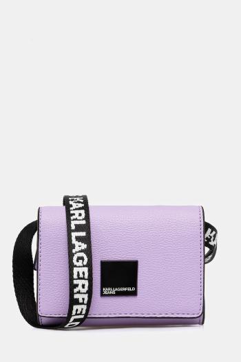 Kabelka Karl Lagerfeld Jeans fialová farba, A3W32057