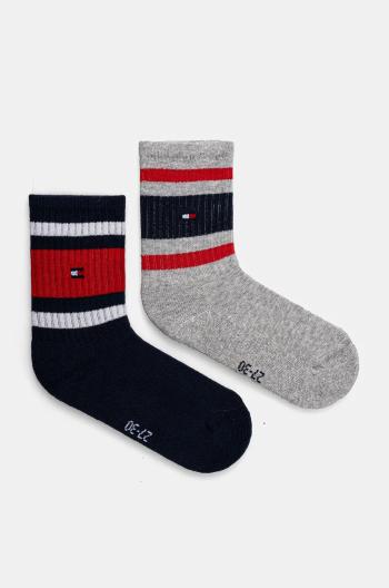 Detské ponožky Tommy Hilfiger 2-pak šedá farba, 701229942