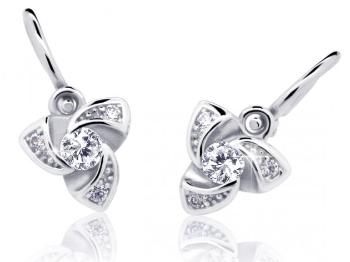 Cutie Jewellery Detské náušnice z bieleho zlata C2203-10-X-2 biela