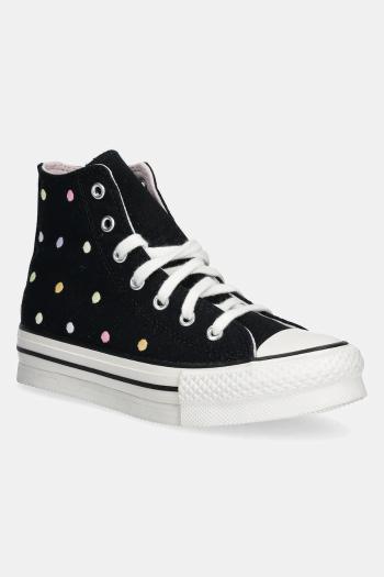 Detské tenisky Converse Chuck Taylor All Star EVA Lift čierna farba, A12609C
