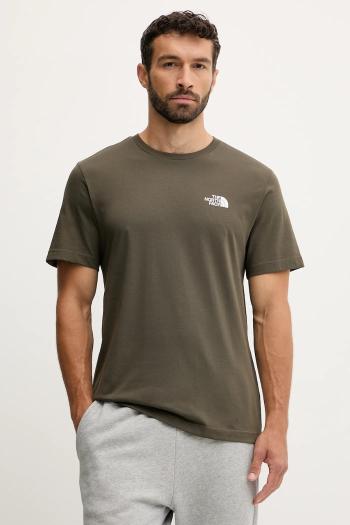 Tričko The North Face Simple Dome pánske, zelená farba, s potlačou, NF0A87NG21L1